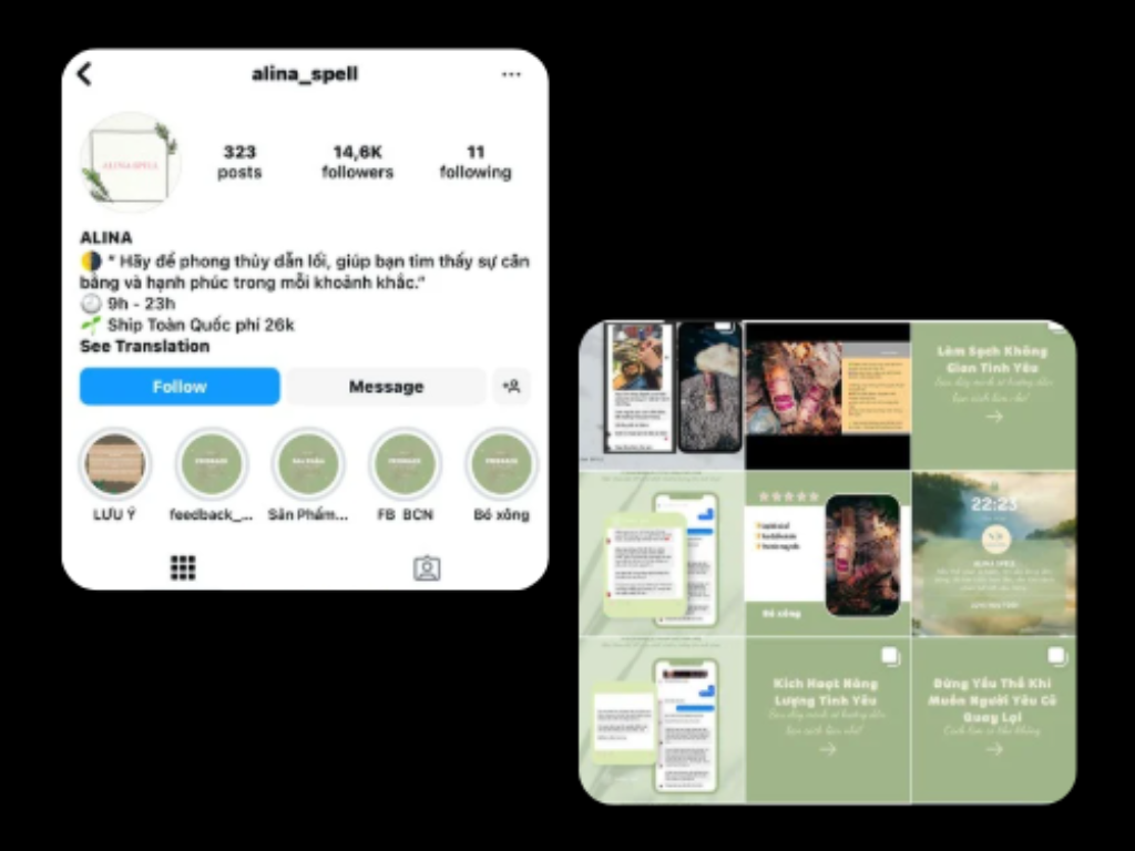 Dựng Visual & Content Plan Instagram – Alina_Spell
